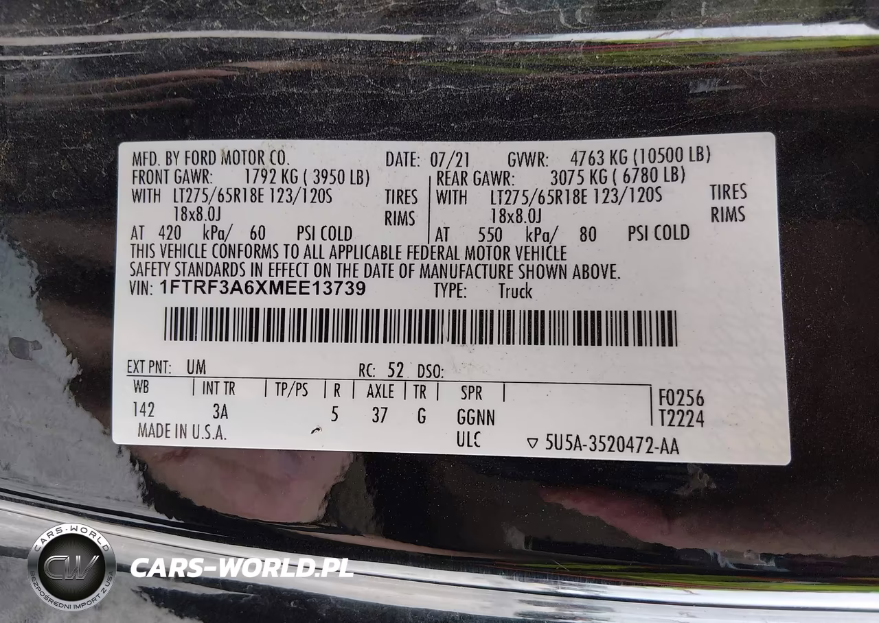 2021 Ford F-350 Xlt VIN:1FTRF3A6XMEE13739 - 8