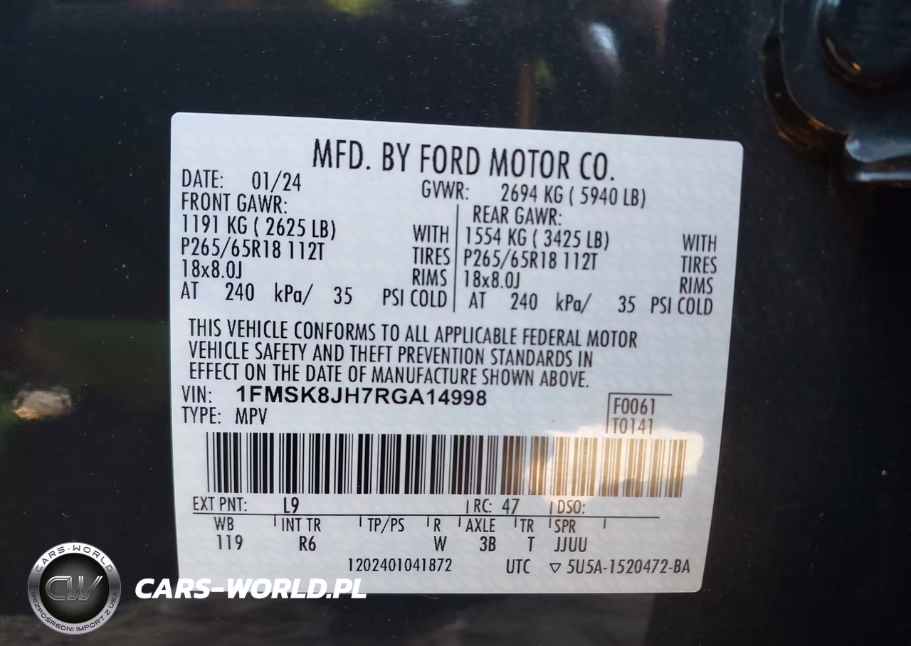 2024 Ford Explorer Timberline VIN:1FMSK8JH7RGA14998 - 9