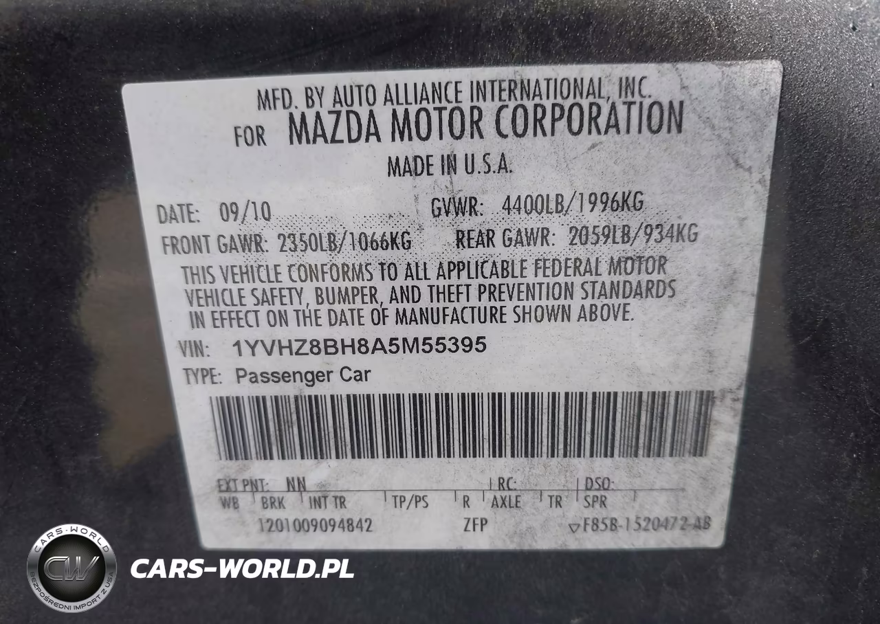 2010 Mazda Mazda6 I Sport VIN:1YVHZ8BH8A5M55395 - 9