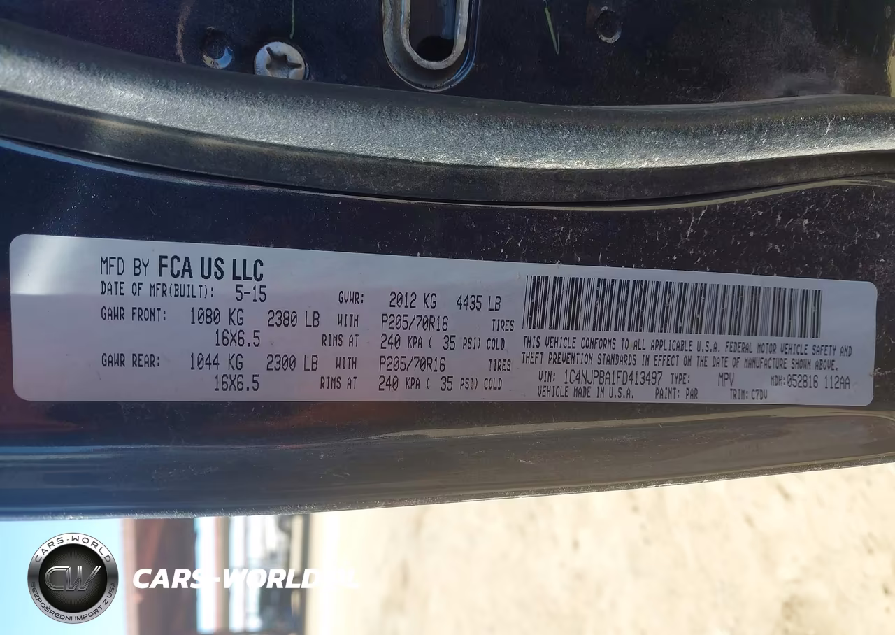 2015 Jeep Patriot Sport VIN:1C4NJPBA1FD413497 - 9