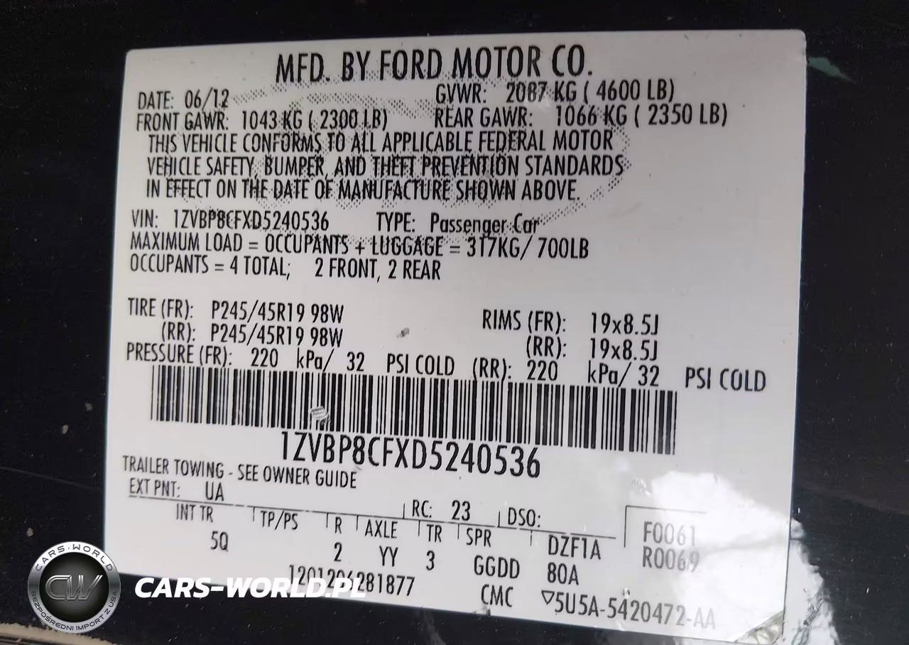 2013 Ford Mustang Gt Premium VIN:1ZVBP8CFXD5240536 - 9