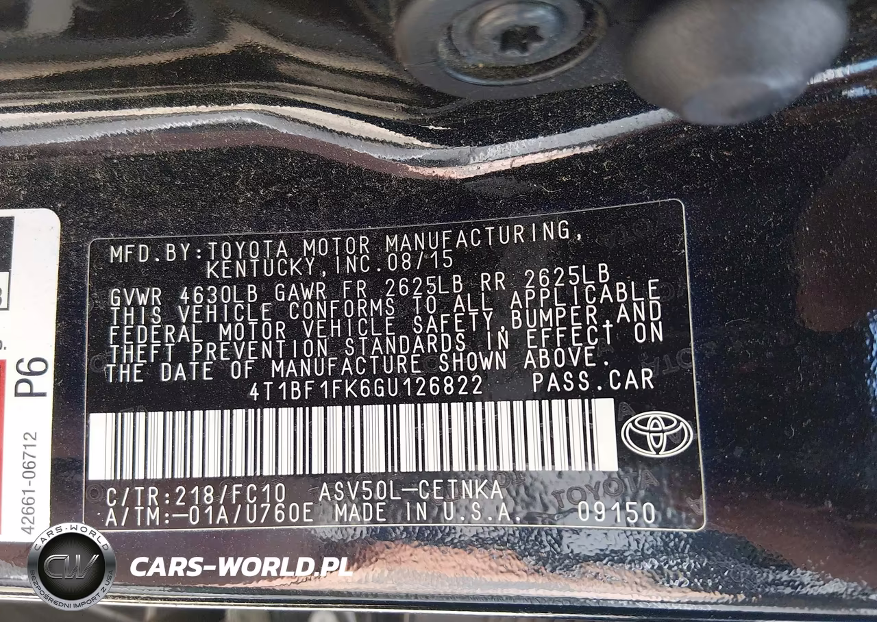 2016 Toyota Camry Le VIN:4T1BF1FK6GU126822 - 9