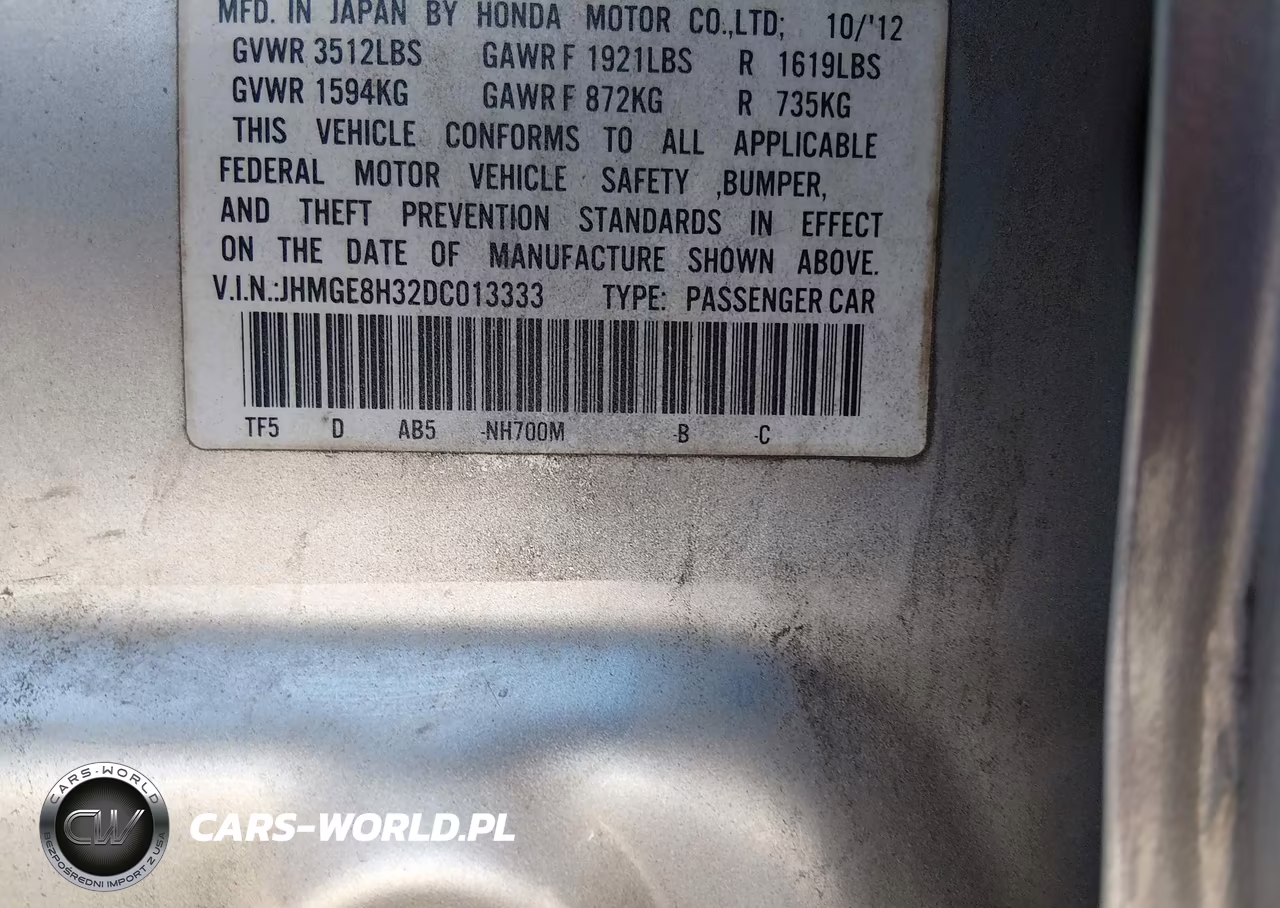 2013 Honda Fit VIN:JHMGE8H32DC013333 - 9