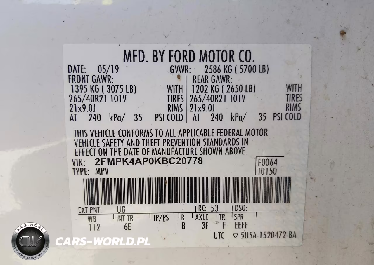 2019 Ford Edge St VIN:2FMPK4AP0KBC20778 - 9