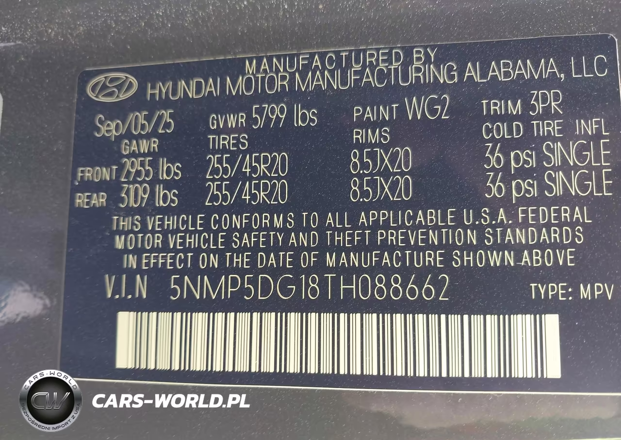 2026 Hyundai Santa Fe Calligraphy VIN:5NMP5DG18TH088662 - 9