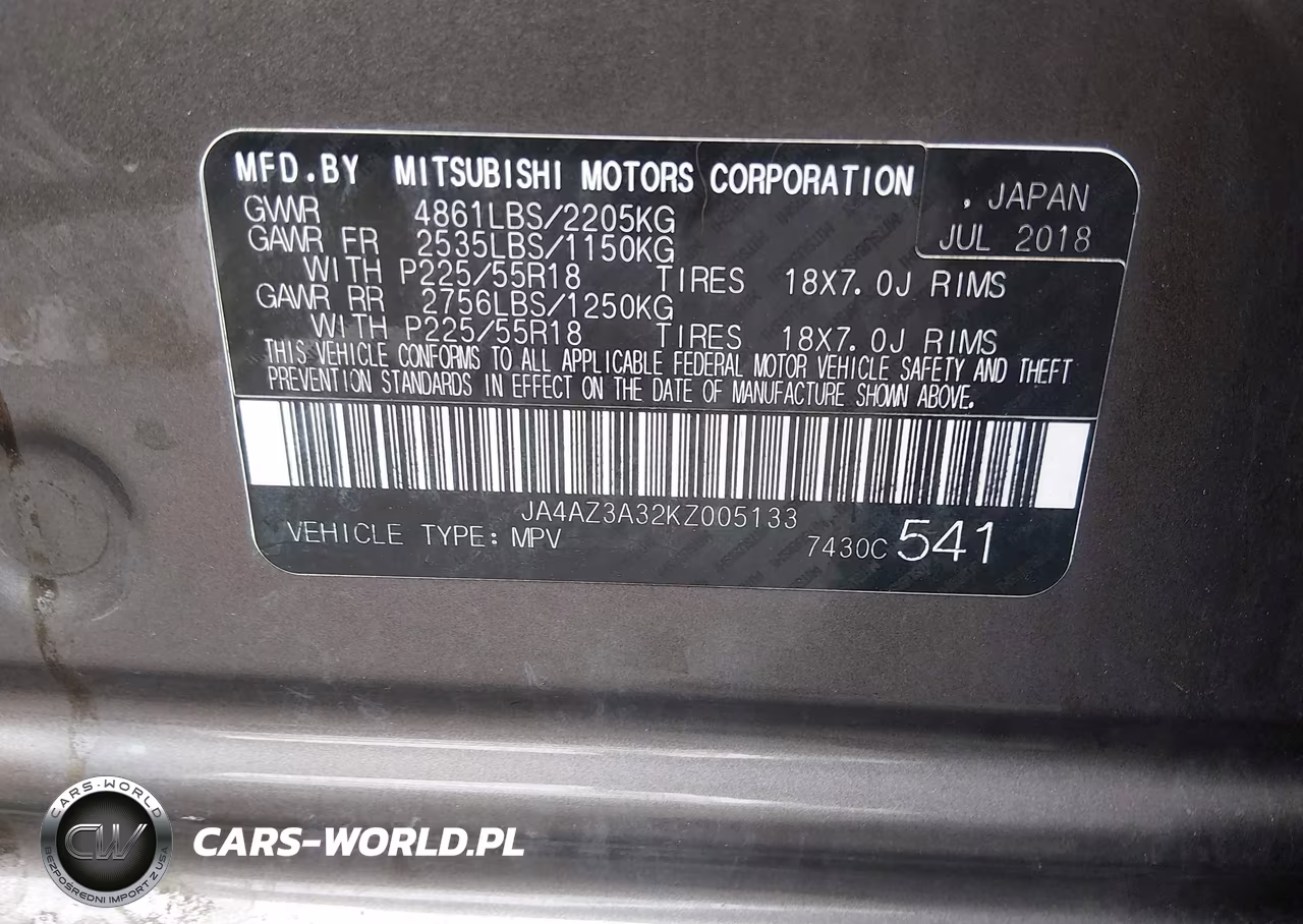 2019 Mitsubishi Outlander Se VIN:JA4AZ3A32KZ005133 - 9