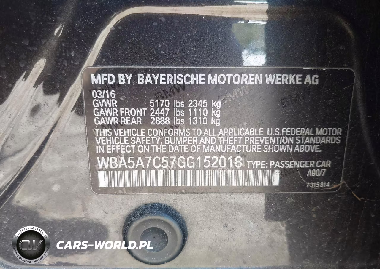 2016 BMW 528I xDrive VIN:WBA5A7C57GG152018 - 9