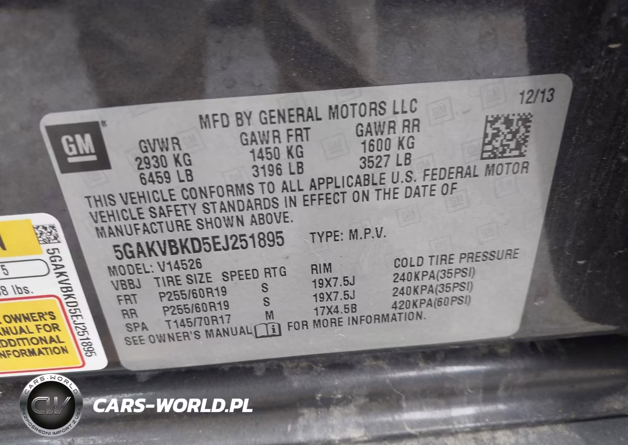 2014 Buick Enclave Leather VIN:5GAKVBKD5EJ251895 - 9