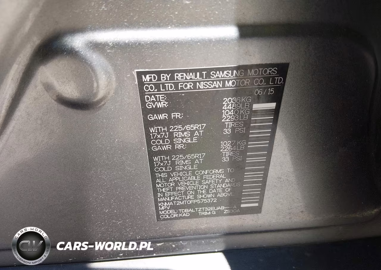 2015 Nissan Rogue Sv VIN:KNMAT2MT0FP575372 - 9