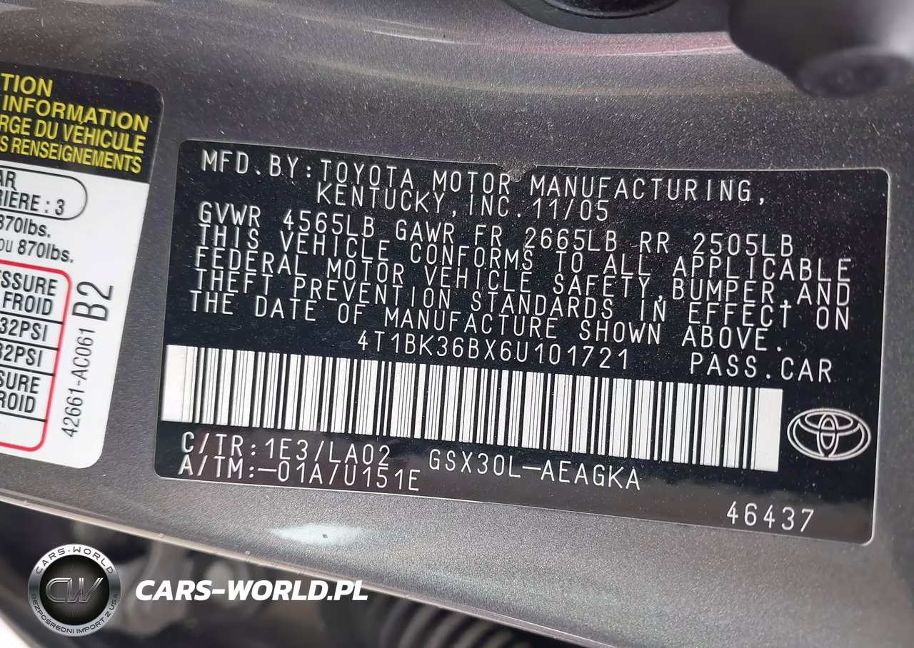 2006 Toyota Avalon Xls VIN:4T1BK36BX6U101721 - 9