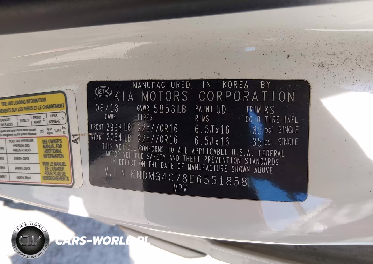 2014 Kia Sedona Lx VIN:KNDMG4C78E6551858 - 9