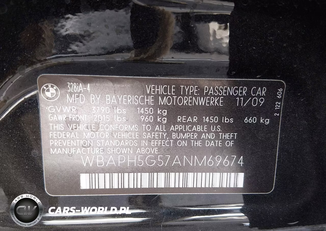 2010 BMW 328I VIN:WBAPH5G57ANM69674 - 9