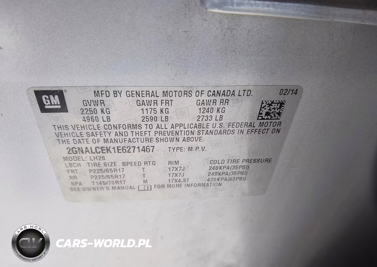 2014 Chevrolet Equinox 2Lt VIN:2GNALCEK1E6271467 - 9
