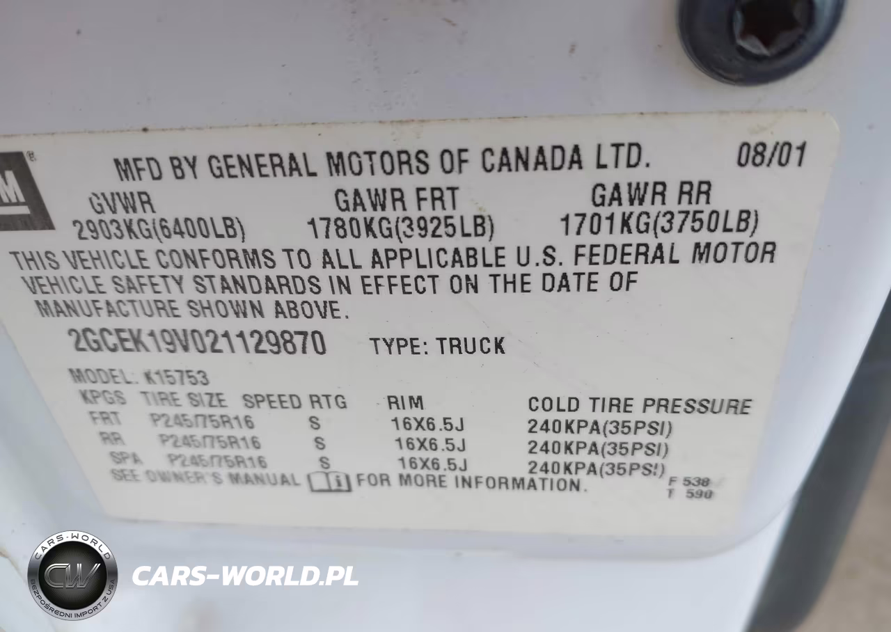 2002 Chevrolet Silverado 1500 VIN:2GCEK19V021129870 - 9