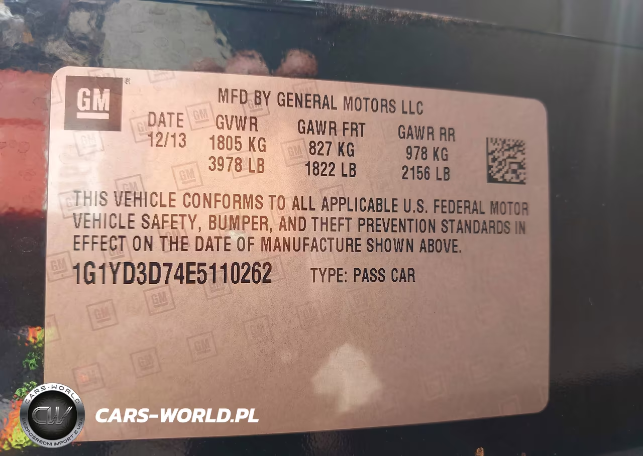 2014 Chevrolet Corvette Stingray VIN:1G1YD3D74E5110262 - 9