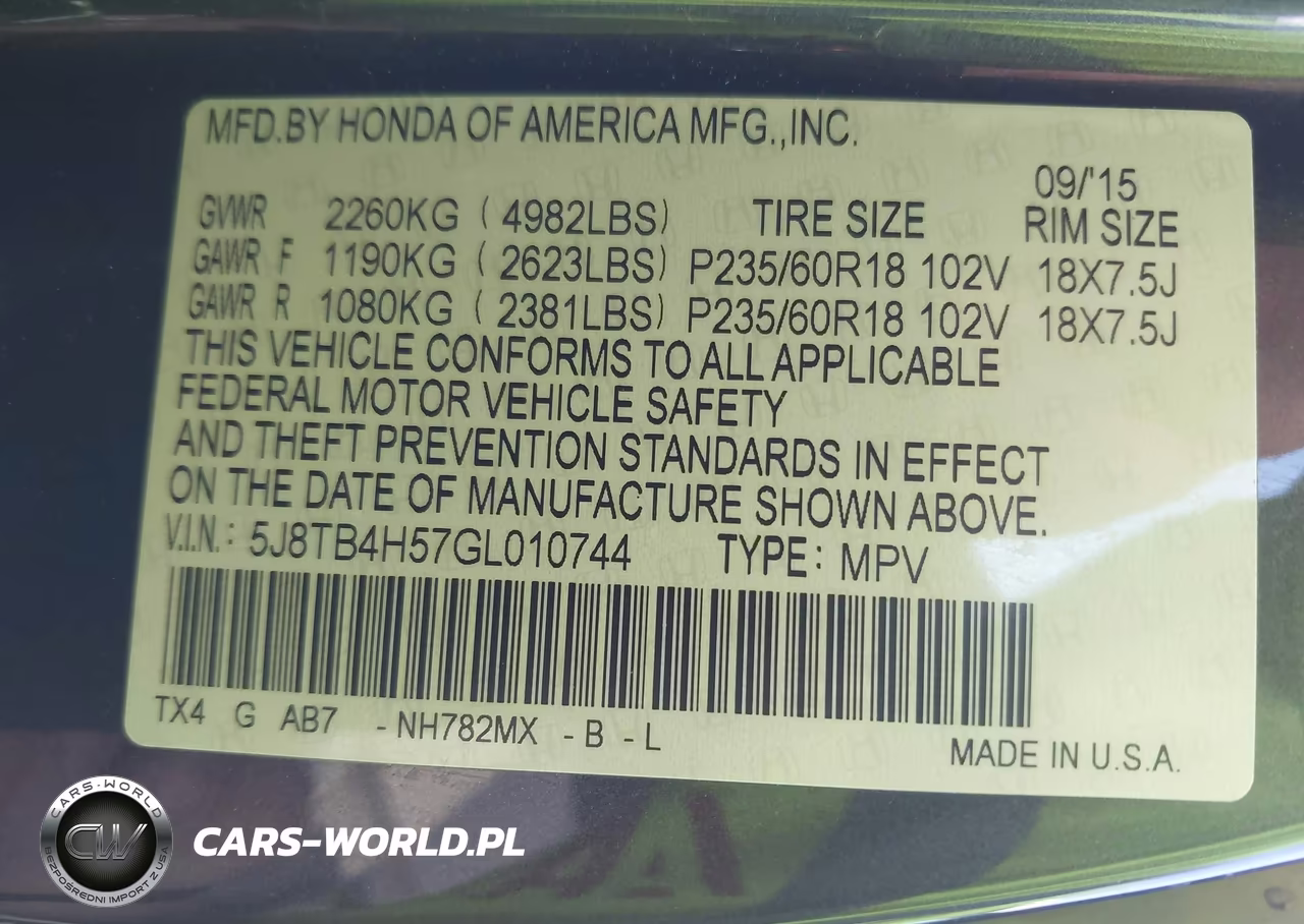 2016 Acura Rdx Technology Acurawatch Plus Packages-Technology Package VIN:5J8TB4H57GL010744 - 9