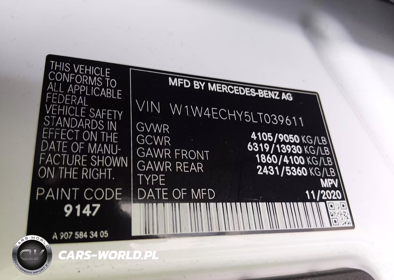 2020 Mercedes-Benz Sprinter 2500 High Roof V6 VIN:W1W4ECHY5LT039611 - 9