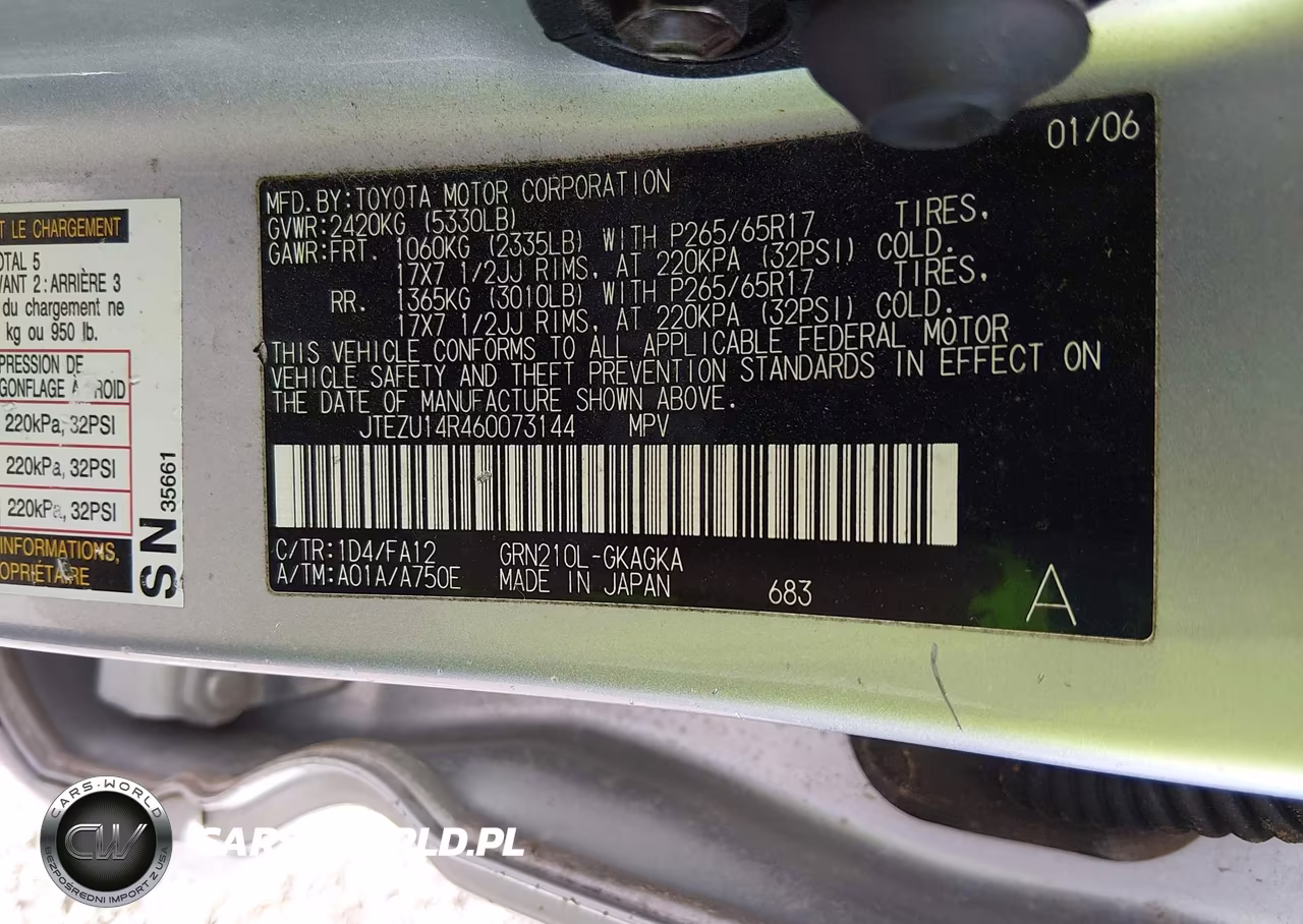 2006 Toyota 4Runner Sr5 V6 VIN:JTEZU14R460073144 - 9