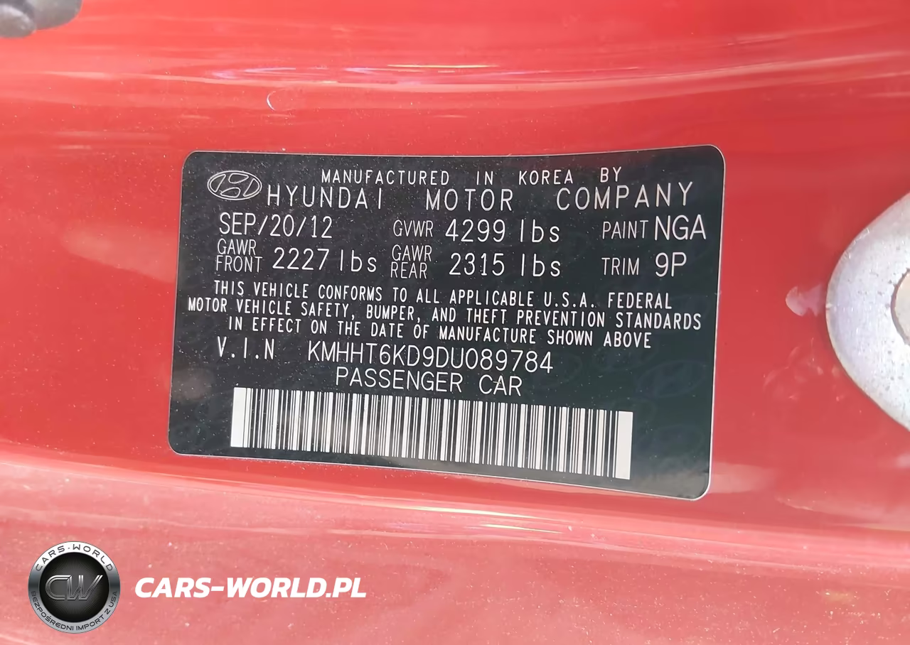 2013 Hyundai Genesis 2.0T R-Spec VIN:KMHHT6KD9DU089784 - 9