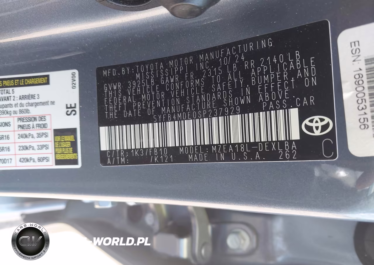 2025 Toyota Corolla Le VIN:5YFB4MDE0SP237929 - 9