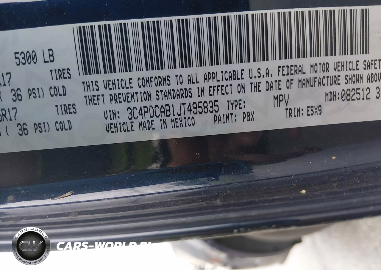 2018 Dodge Journey Se VIN:3C4PDCAB1JT495835 - 9