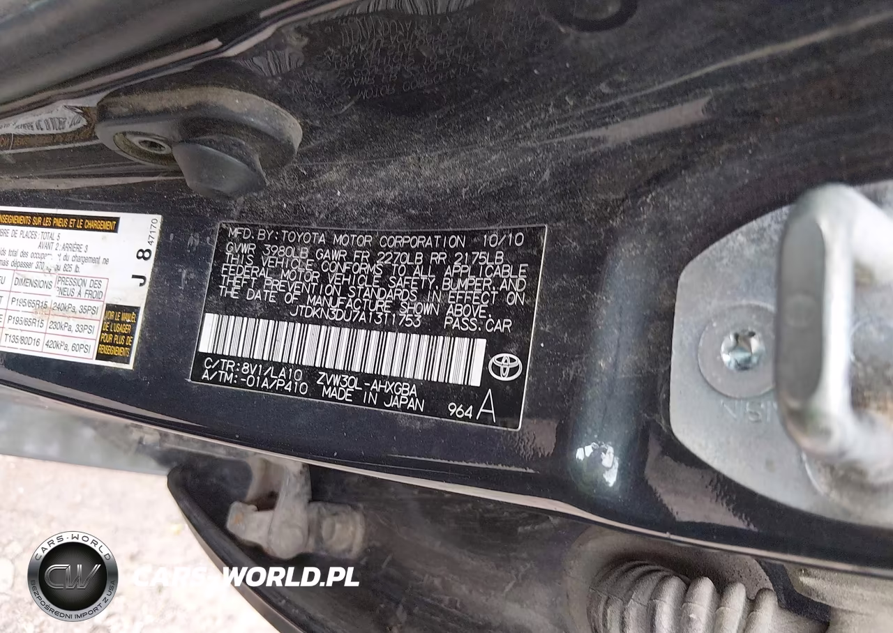 2010 Toyota Prius Iv VIN:JTDKN3DU7A1311753 - 9