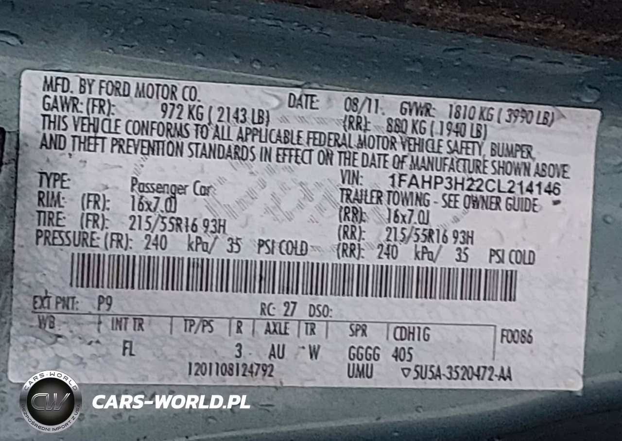 2012 Ford Focus Sel VIN:1FAHP3H22CL214146 - 9