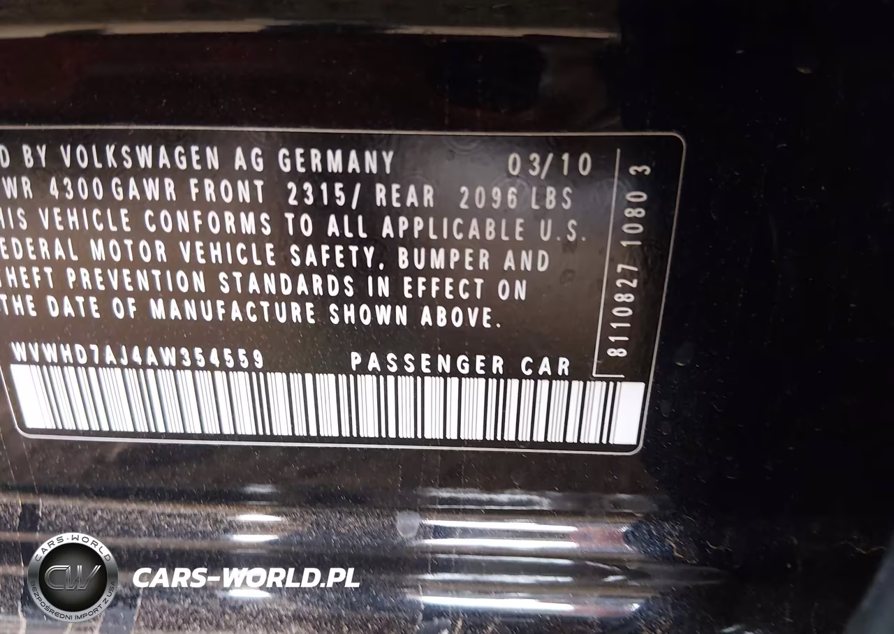 2010 Volkswagen Gti 4-Door VIN:WVWHD7AJ4AW354559 - 9