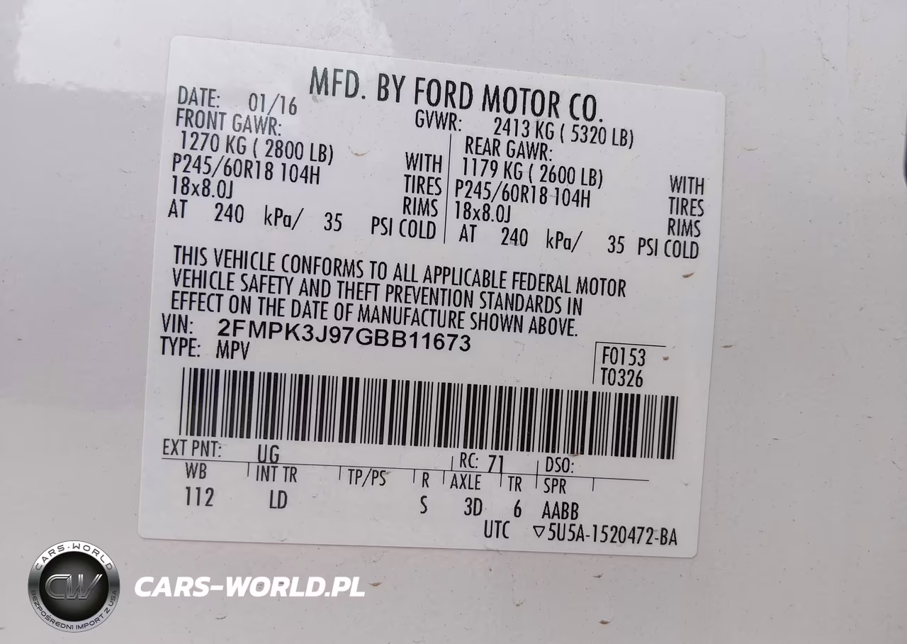 2016 Ford Edge Sel VIN:2FMPK3J97GBB11673 - 9