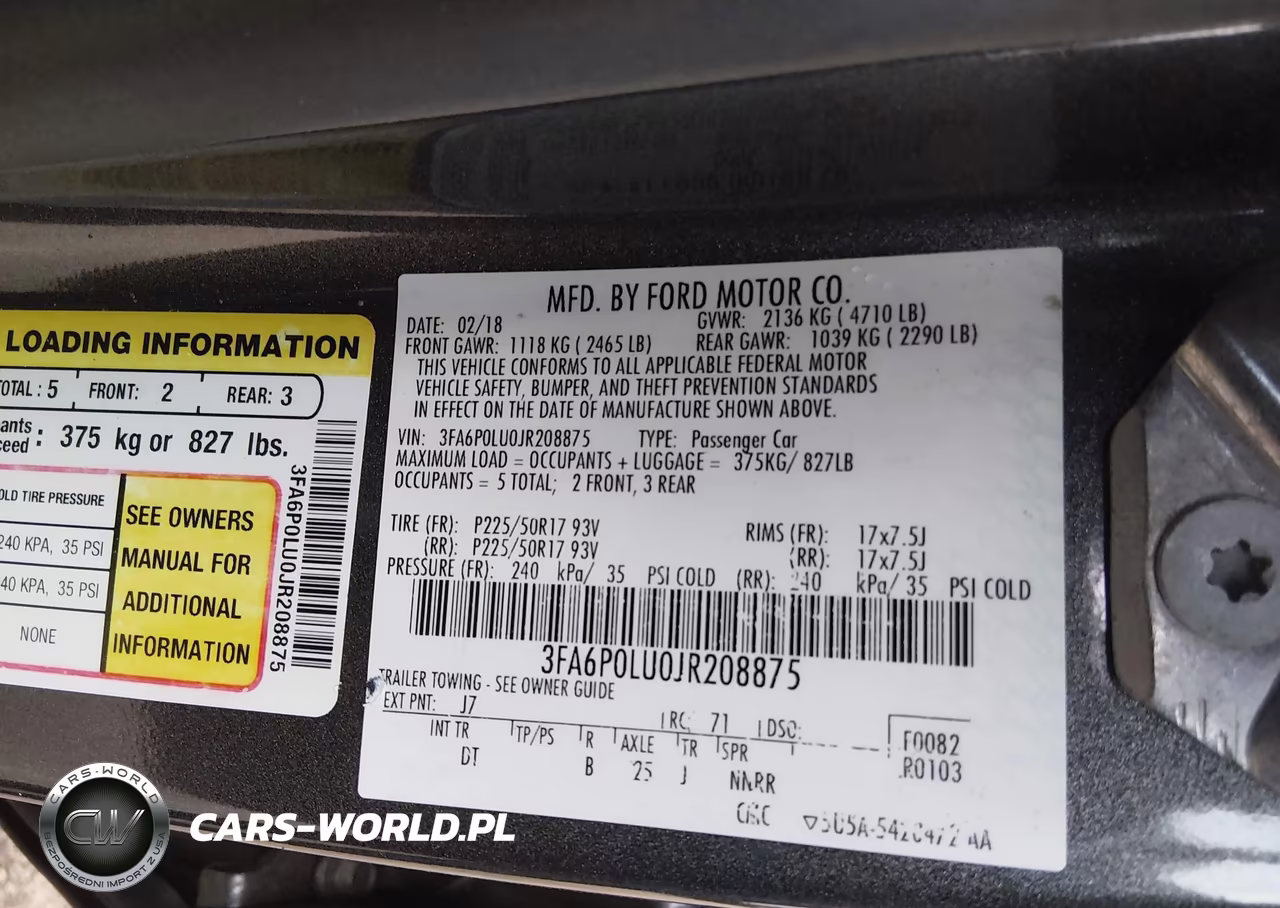 2018 Ford Fusion Hybrid Se VIN:3FA6P0LU0JR208875 - 8