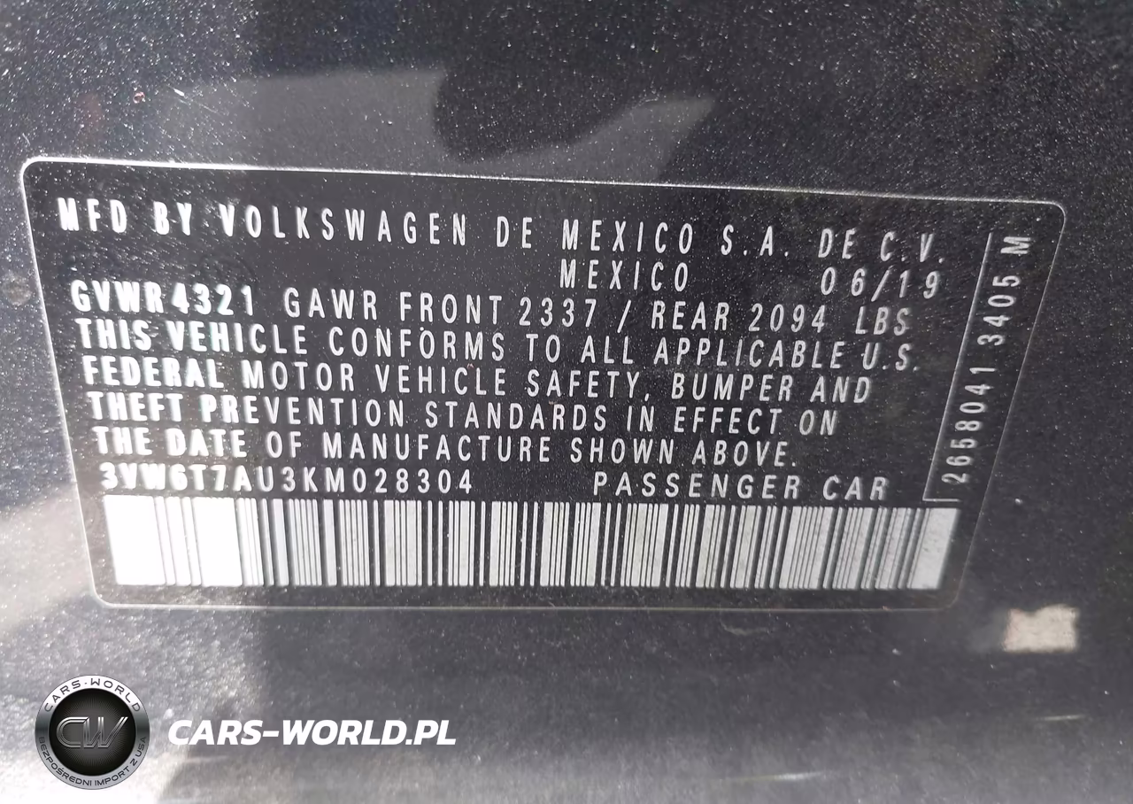 2019 Volkswagen Golf Gti 2.0T Autobahn-2.0T Rabbit Edition-2.0T S-2.0T Se VIN:3VW6T7AU3KM028304 - 9