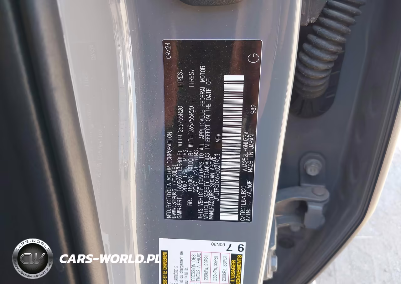2024 Lexus Gx 550 Premium+ VIN:JTJTBCDX6R5021903 - 9