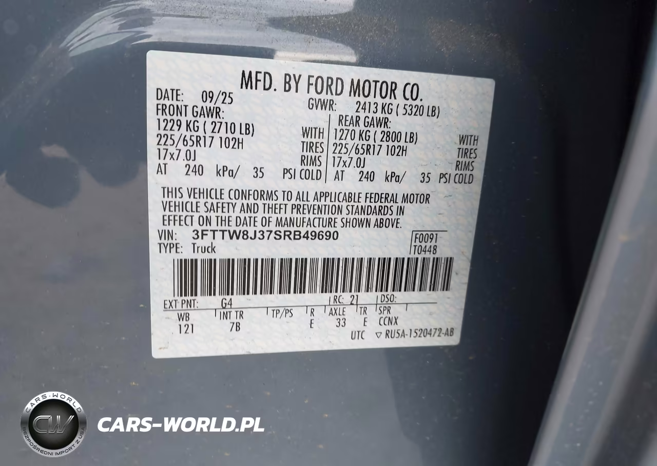 2025 Ford Maverick Xlt VIN:3FTTW8J37SRB49690 - 9