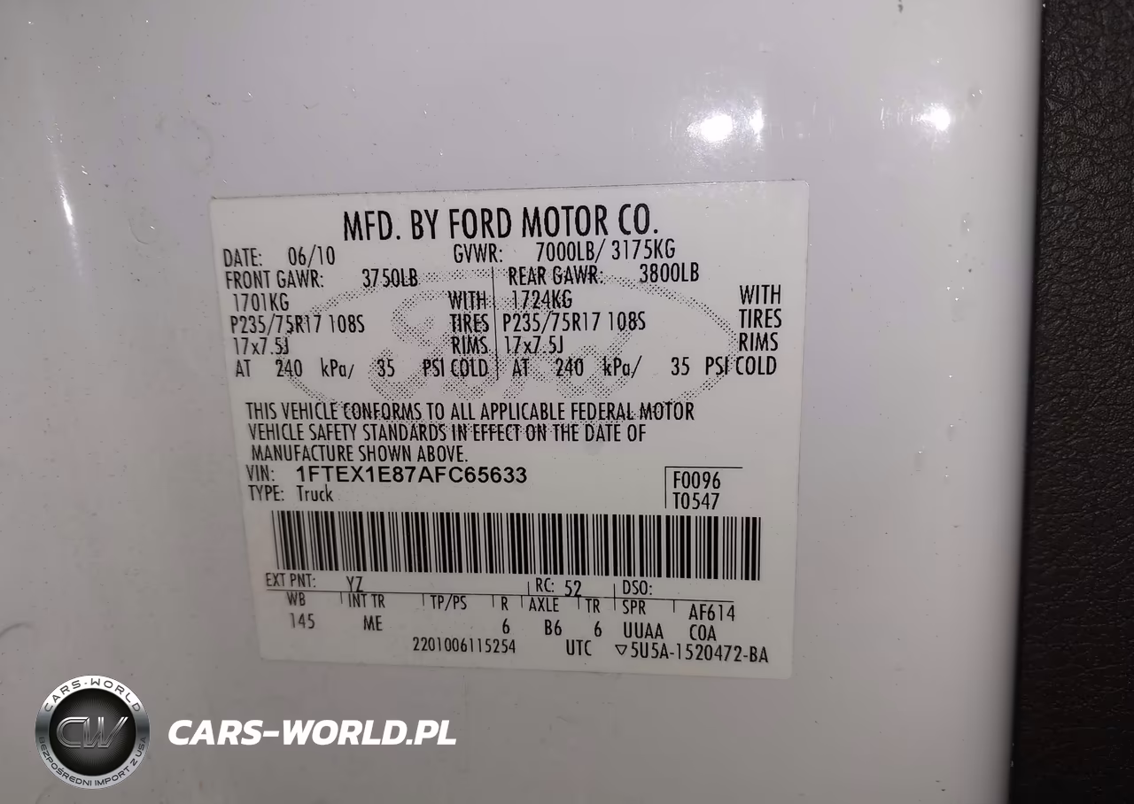 2010 Ford F-150 Stx-Xl-Xlt VIN:1FTEX1E87AFC65633 - 9