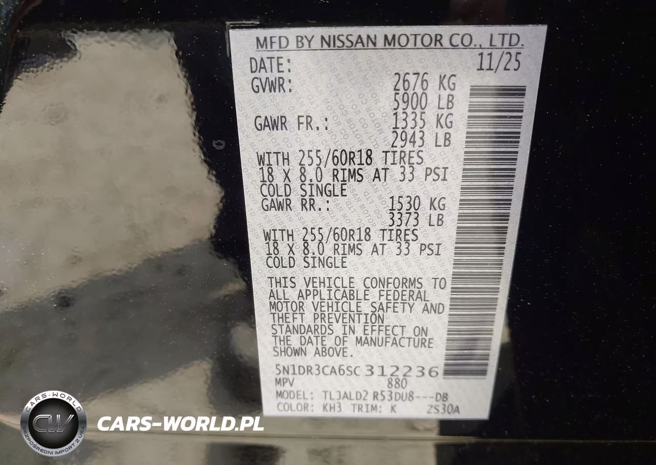 2025 Nissan Pathfinder Sl Fwd VIN:5N1DR3CA6SC312236 - 9