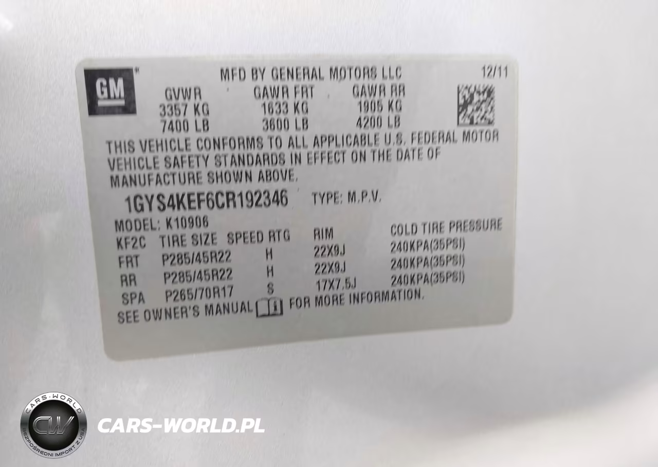 2012 Cadillac Escalade Esv Platinum Edition VIN:1GYS4KEF6CR192346 - 9