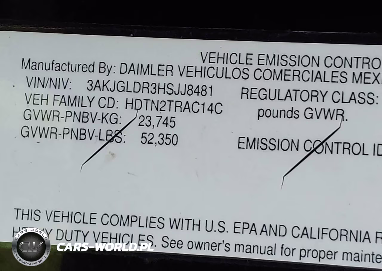 2017 Freightliner Cascadia 125 VIN:3AKJGLDR3HSJJ8481 - 8