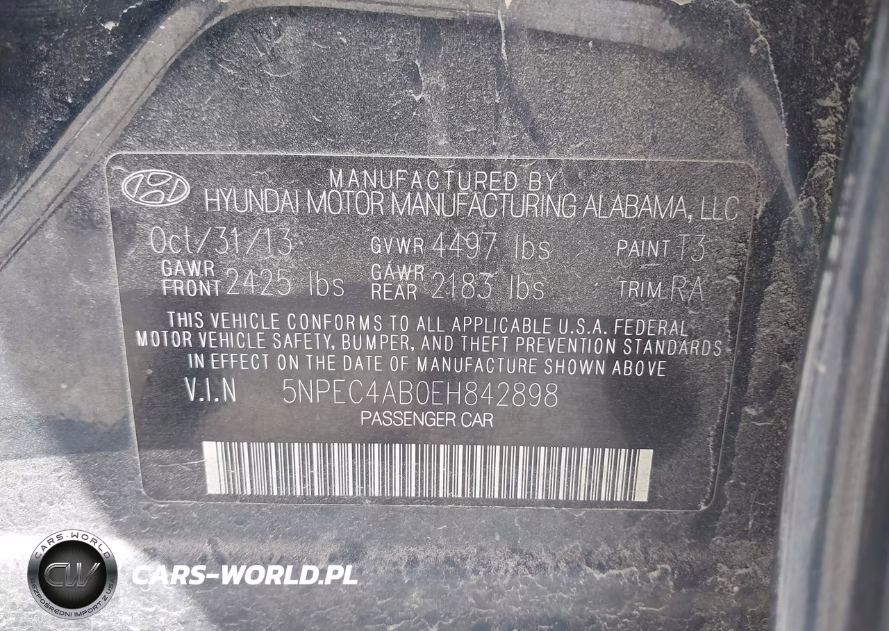 2014 Hyundai Sonata Limited 2.0T VIN:5NPEC4AB0EH842898 - 9