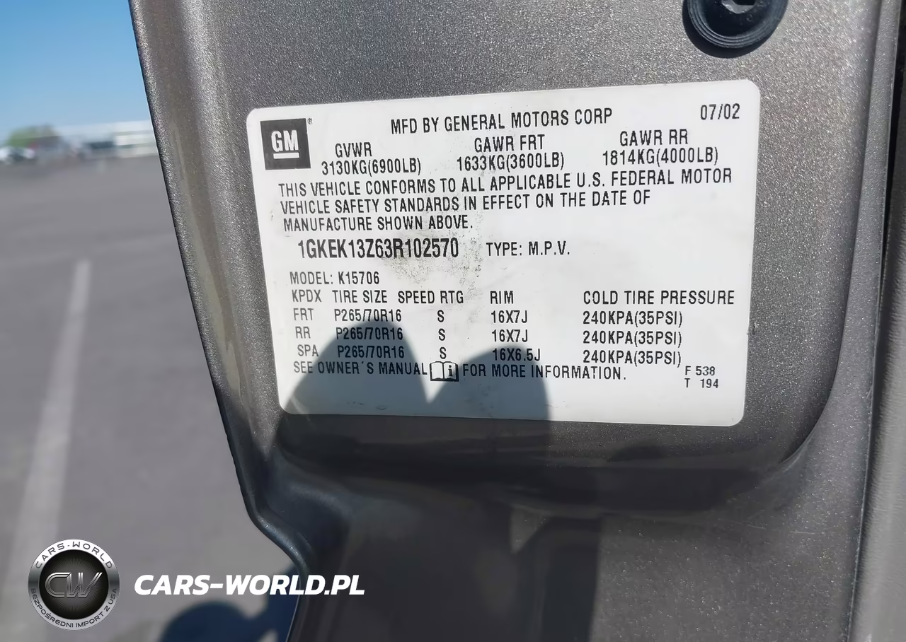 2003 GMC Yukon Slt VIN:1GKEK13Z63R102570 - 9