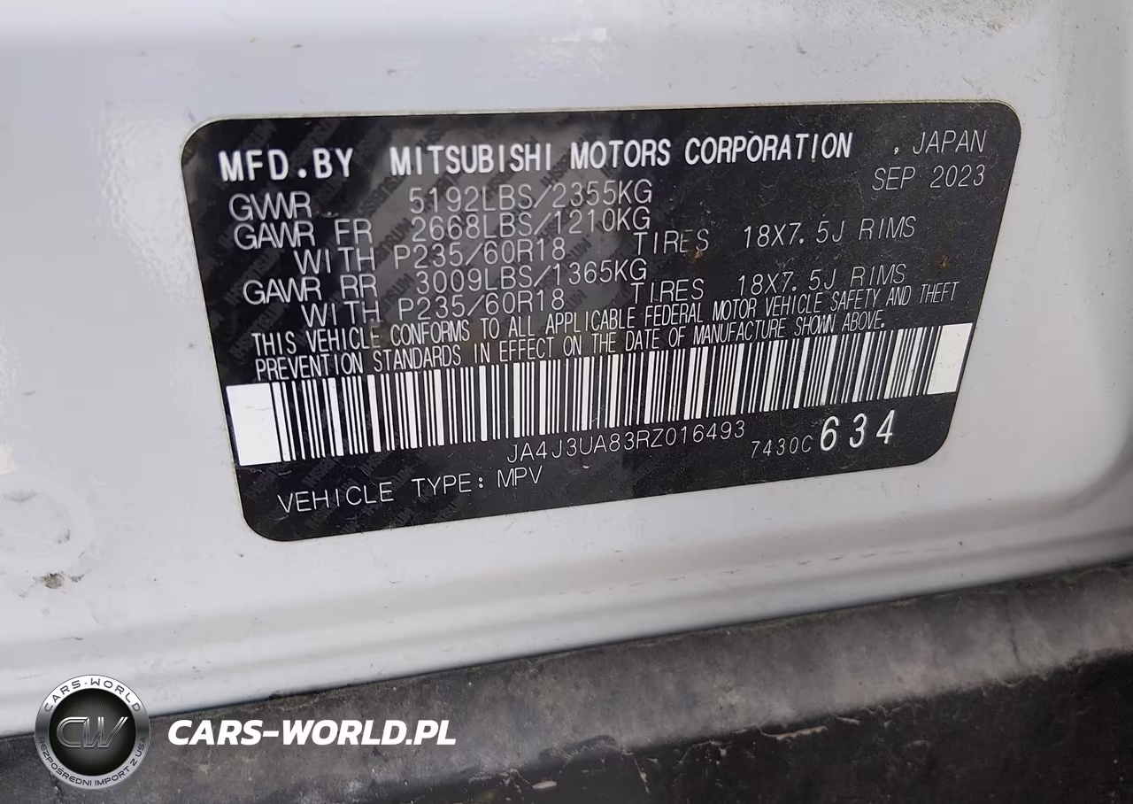 2024 Mitsubishi Outlander Es 2.5 2Wd VIN:JA4J3UA83RZ016493 - 9
