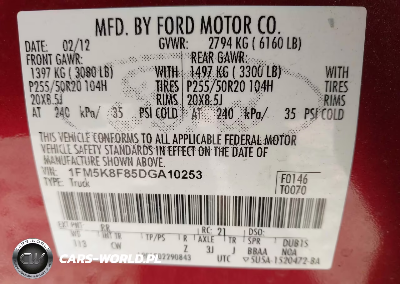 2013 Ford Explorer Limited VIN:1FM5K8F85DGA10253 - 9