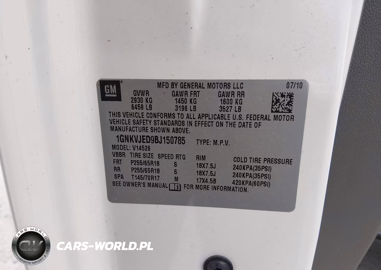 2011 Chevrolet Traverse 2Lt VIN:1GNKVJED9BJ150785 - 9