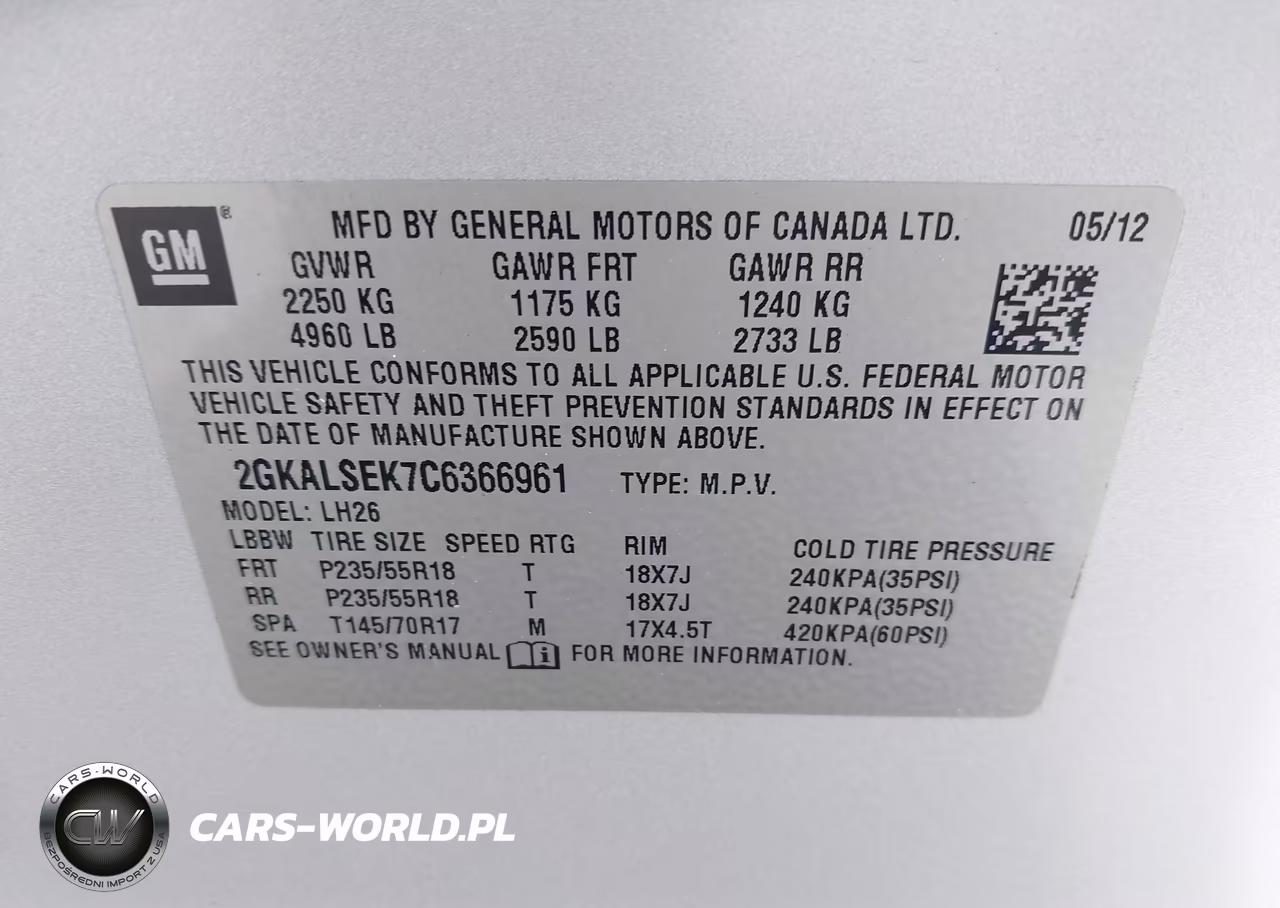2012 GMC Terrain Sle-2 VIN:2GKALSEK7C6366961 - 9