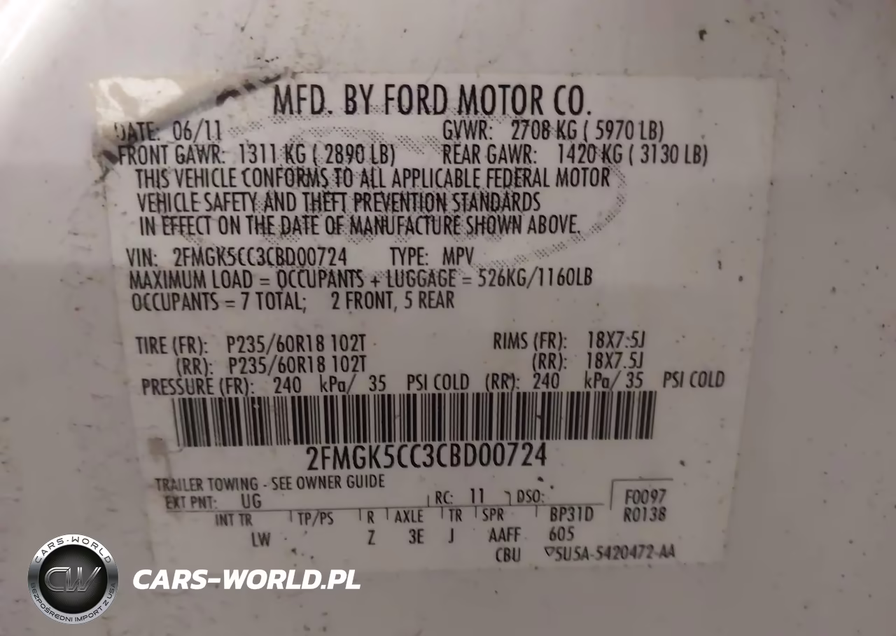 2012 Ford Flex Sel VIN:2FMGK5CC3CBD00724 - 9