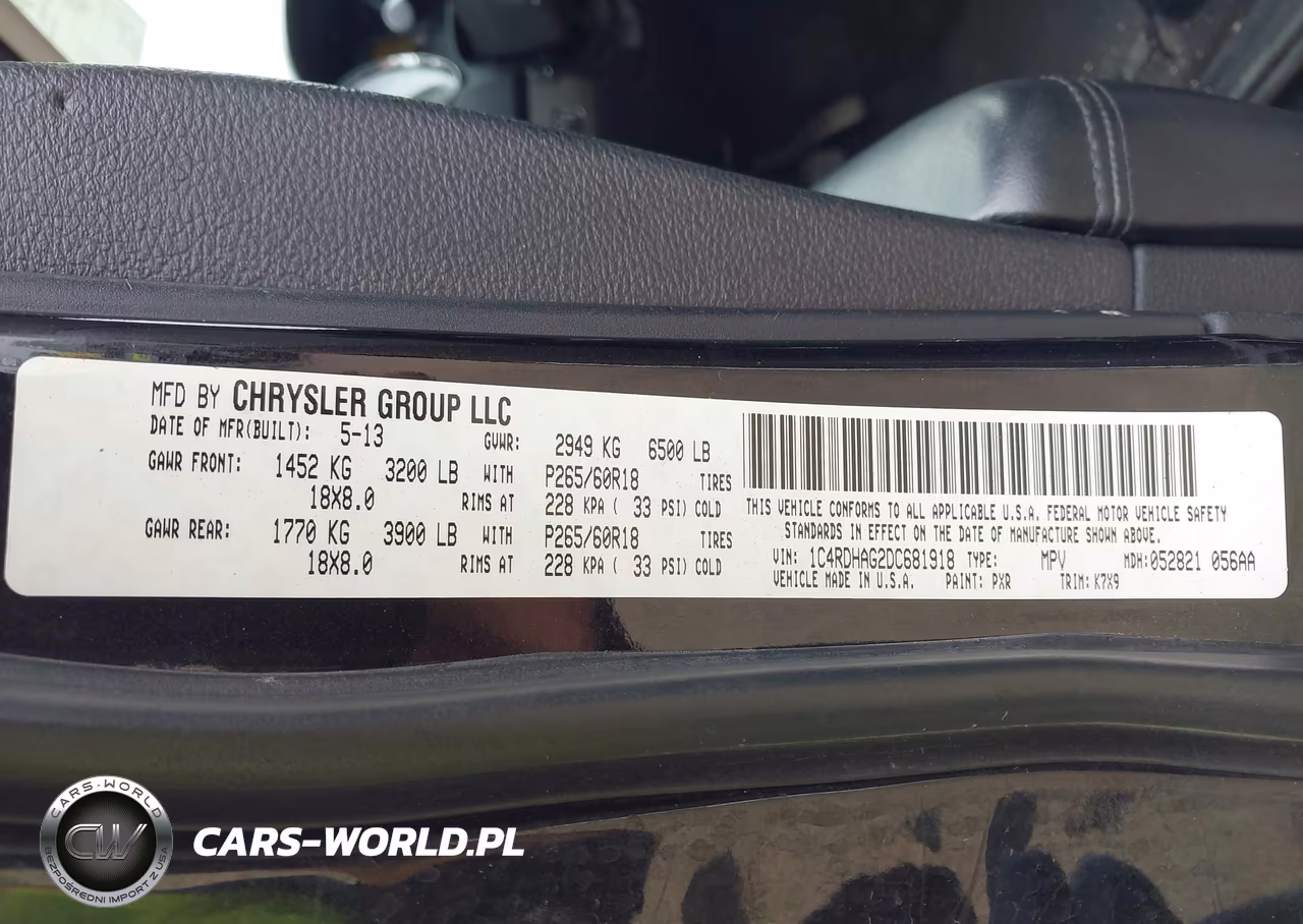 2013 Dodge Durango Sxt VIN:1C4RDHAG2DC681918 - 9