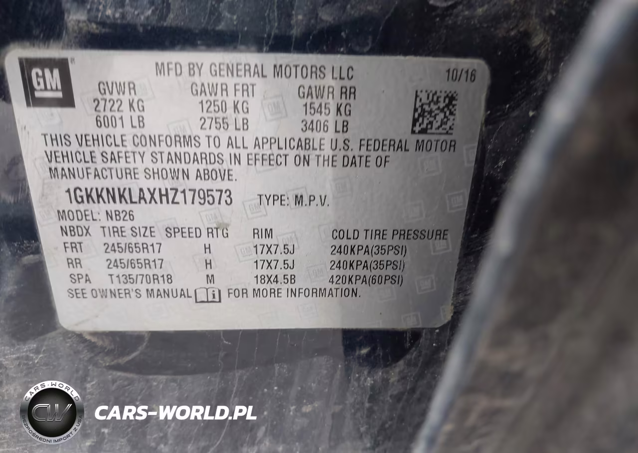 2017 GMC Acadia Sle-1 VIN:1GKKNKLAXHZ179573 - 9