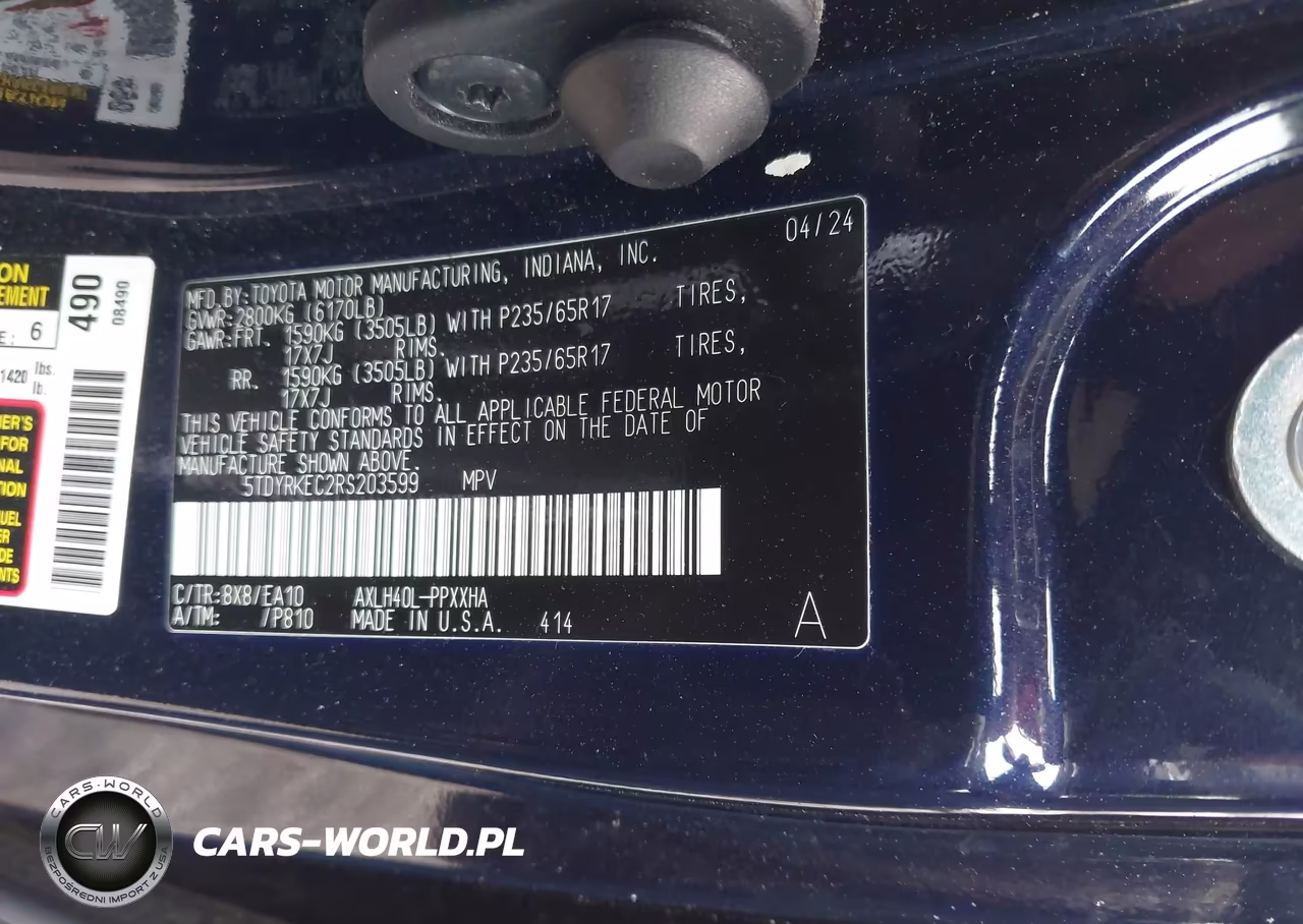 2024 Toyota Sienna Xle VIN:5TDYRKEC2RS203599 - 9