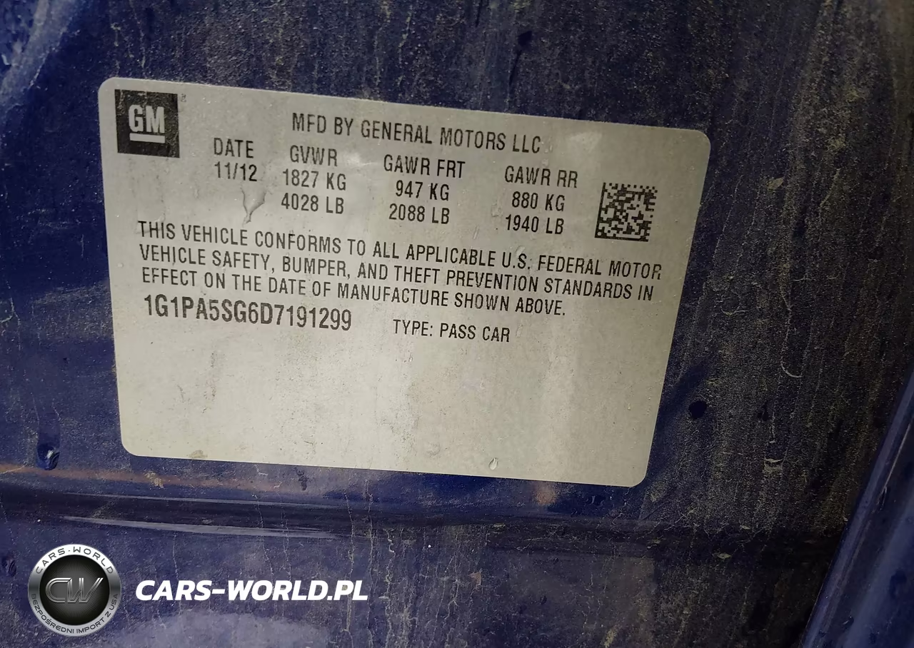2013 Chevrolet Cruze Ls Auto VIN:1G1PA5SG6D7191299 - 9