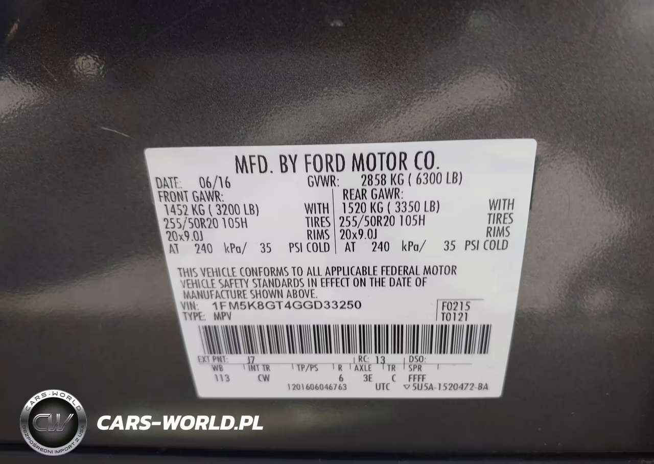 2016 Ford Explorer Sport VIN:1FM5K8GT4GGD33250 - 9