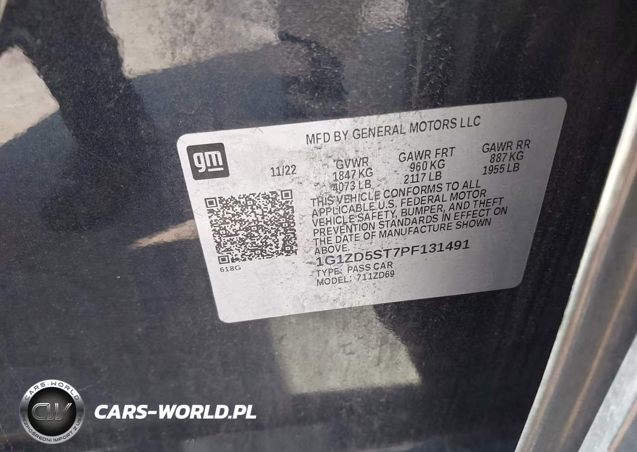 2023 Chevrolet Malibu Fwd 1Lt VIN:1G1ZD5ST7PF131491 - 9